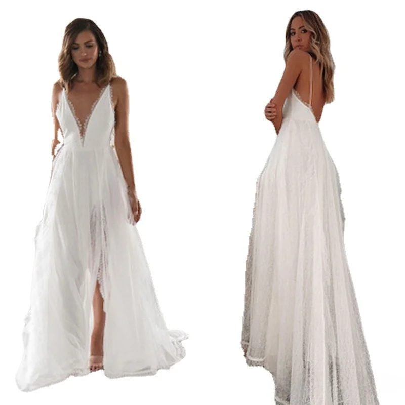 Ele Lace Off-oulder Maxi Dr WiOL New Sle Spring Faion High Waist ort Sve Long Dr للنساء