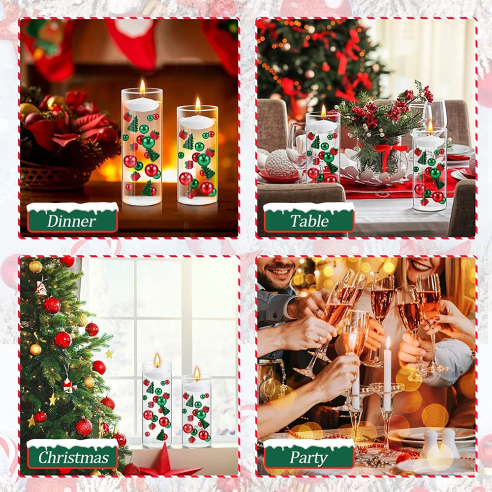 Christmas vase filling used for vase filling hydrogel beads candle  decoration used for Christmas family table party decoration