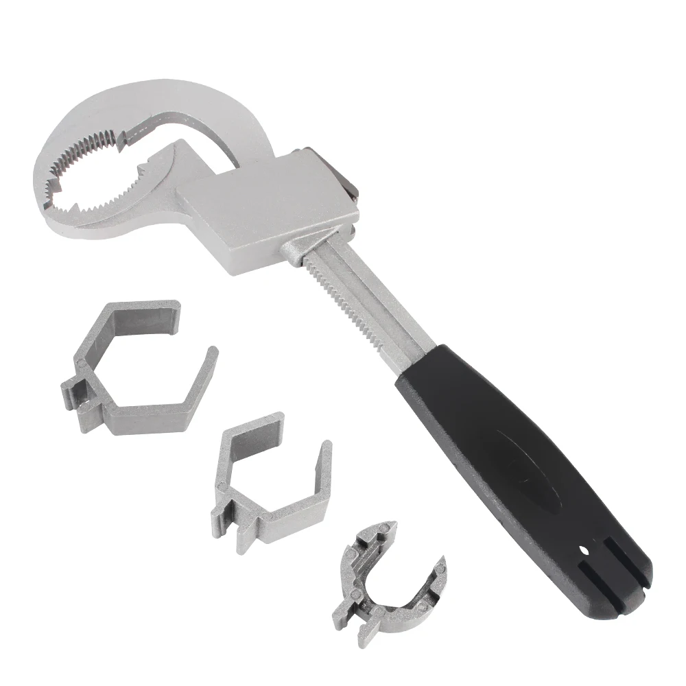 Water Pipe ​Spanner ​Aluminium Alloy ​Adjustable Double-ended ​Bath Wrench Set ​Opening 80mm Repair Hand Tool Multifunctional