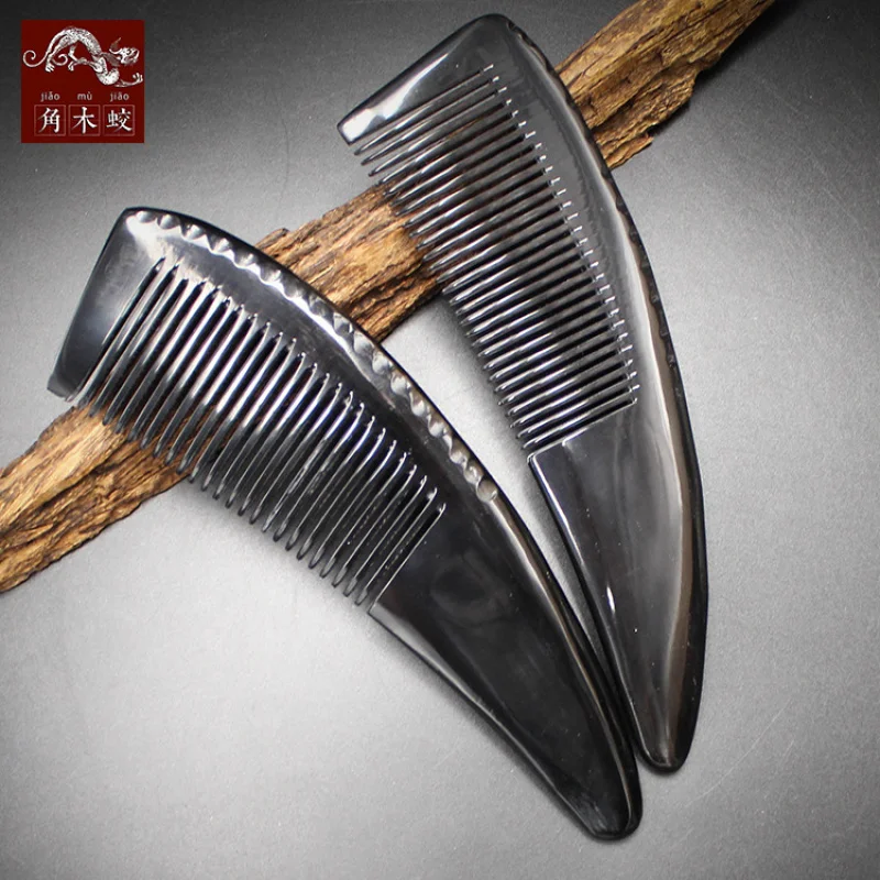 Black buffalo horn comb with thickened tips, stable sales