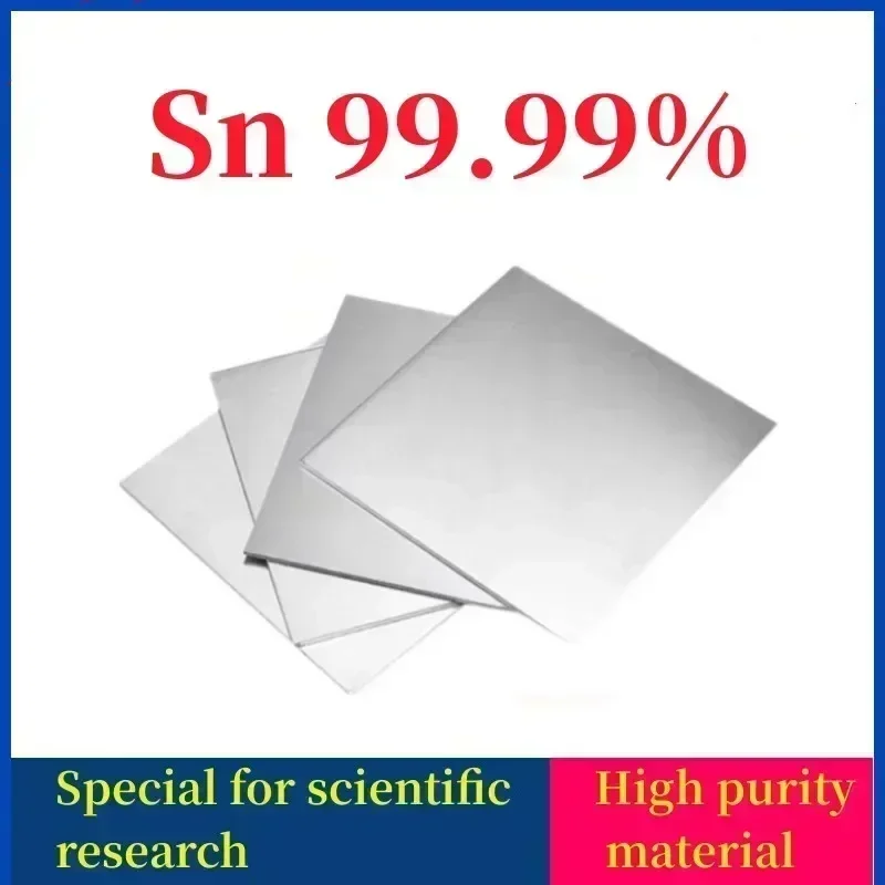 99.99% High Purity Tin Plate, Sn ≥99.99%, Thickness 0.03mm-8mm For Lab & Industrial Research