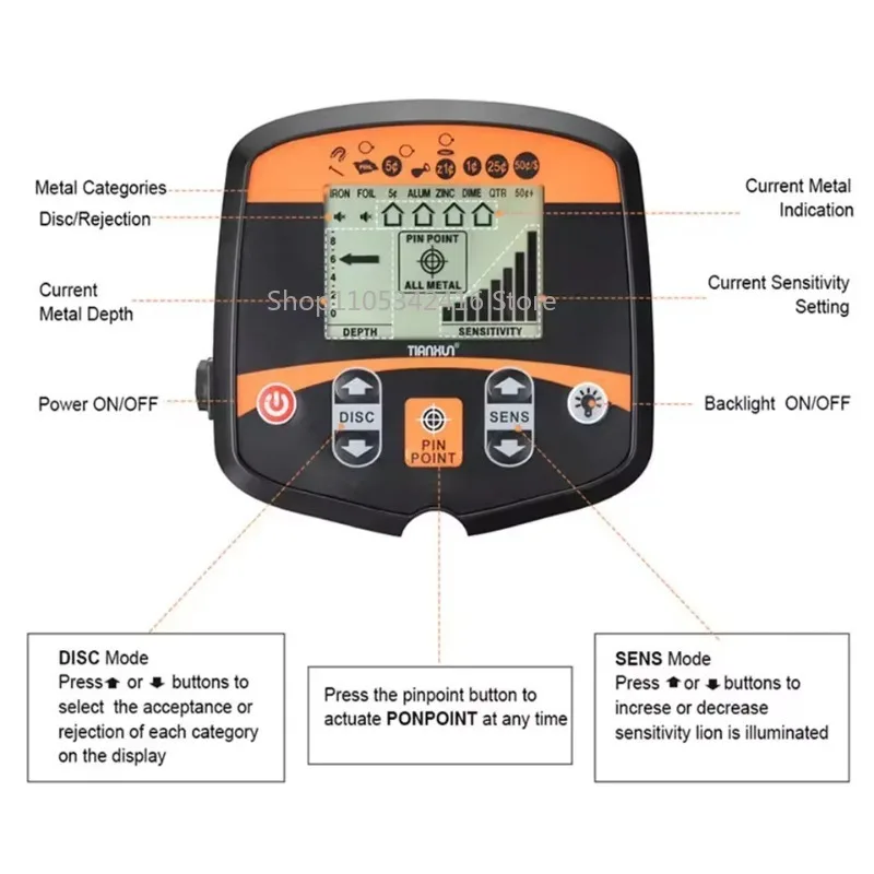 High-Precision Deep-Penetrating Metal Detector, Waterproof Tool for Underground Gold Detection & Treasure-HuntingPreciseLocation