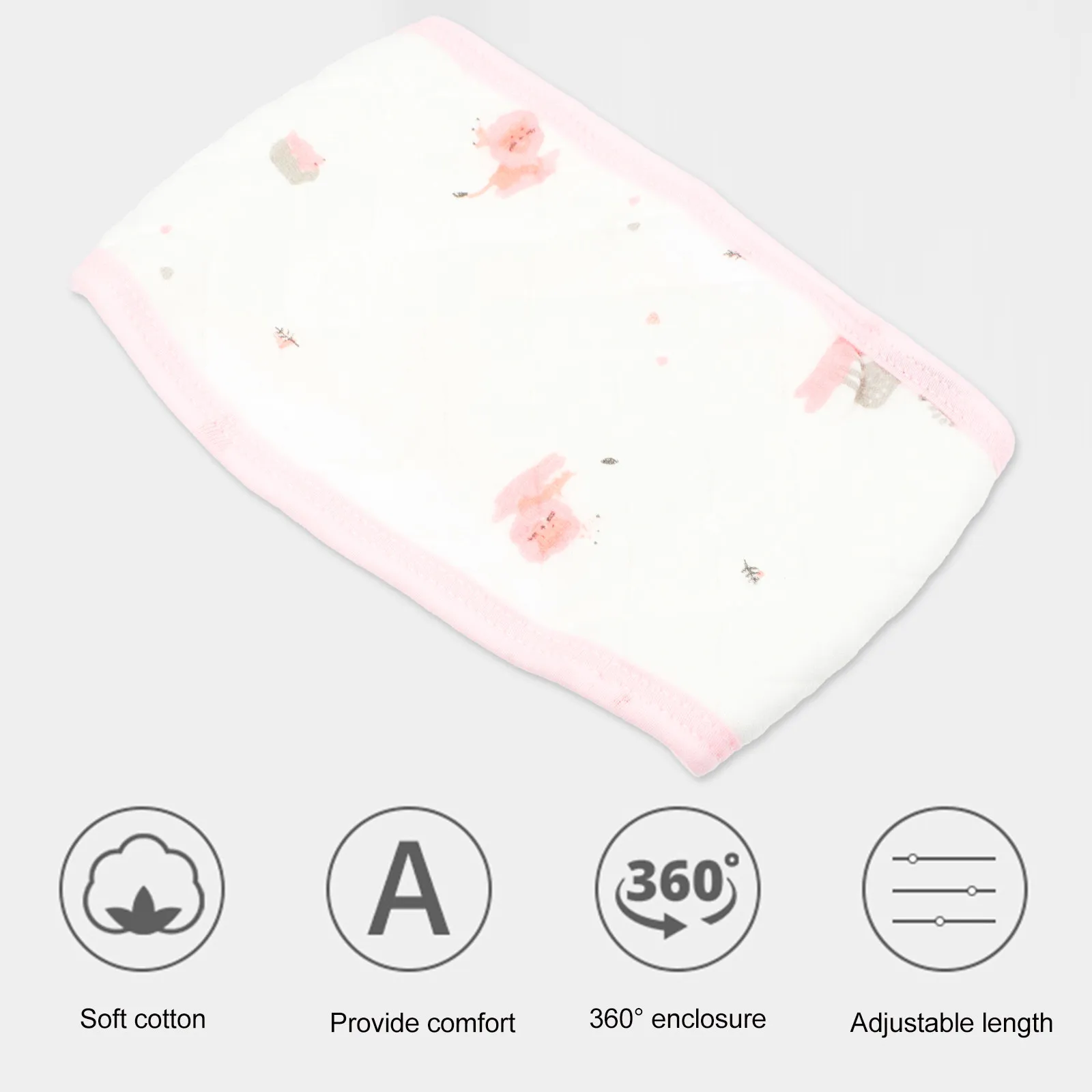 

3Pcs Newborn Belly Band Comfortable Cotton Baby Navel Band Print Abdominal Wrap Warmth Protection Night Ac Room