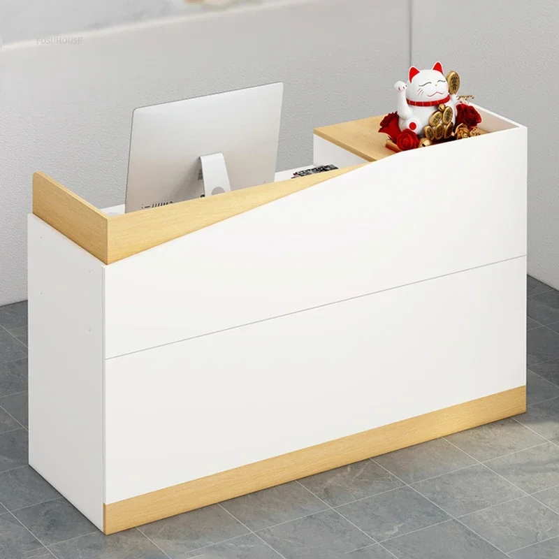 Podium Beauty Salon Clothing Store Reception Desks Coffee Shop Cashier Small Apartment Bar Table Modern Counter Company Front