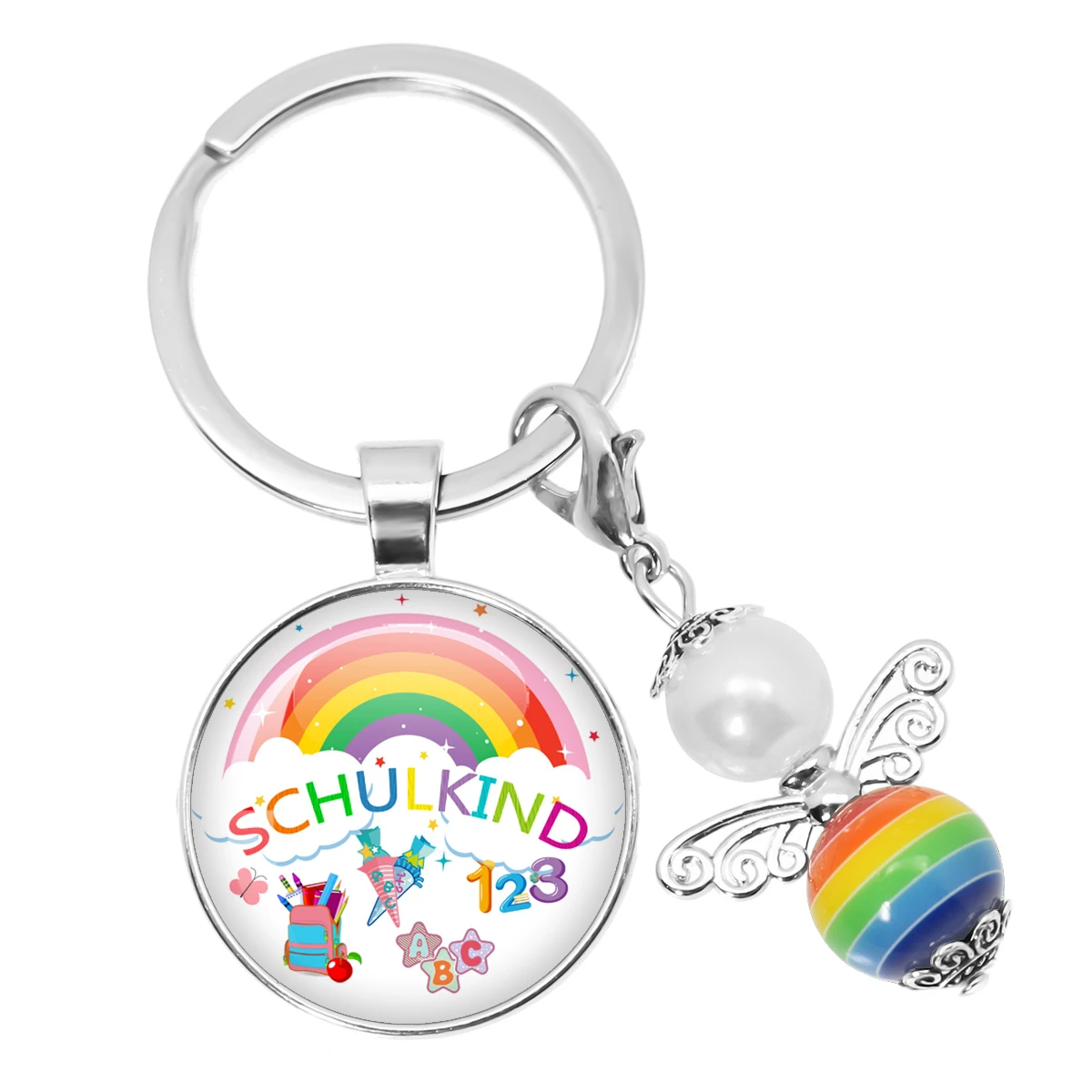 Einschulung Geschenk Jungen Mädchen Schutzengel Schlüsselanhänger Schulkind Schultüte Füllung Schulanfang Glücksbringer