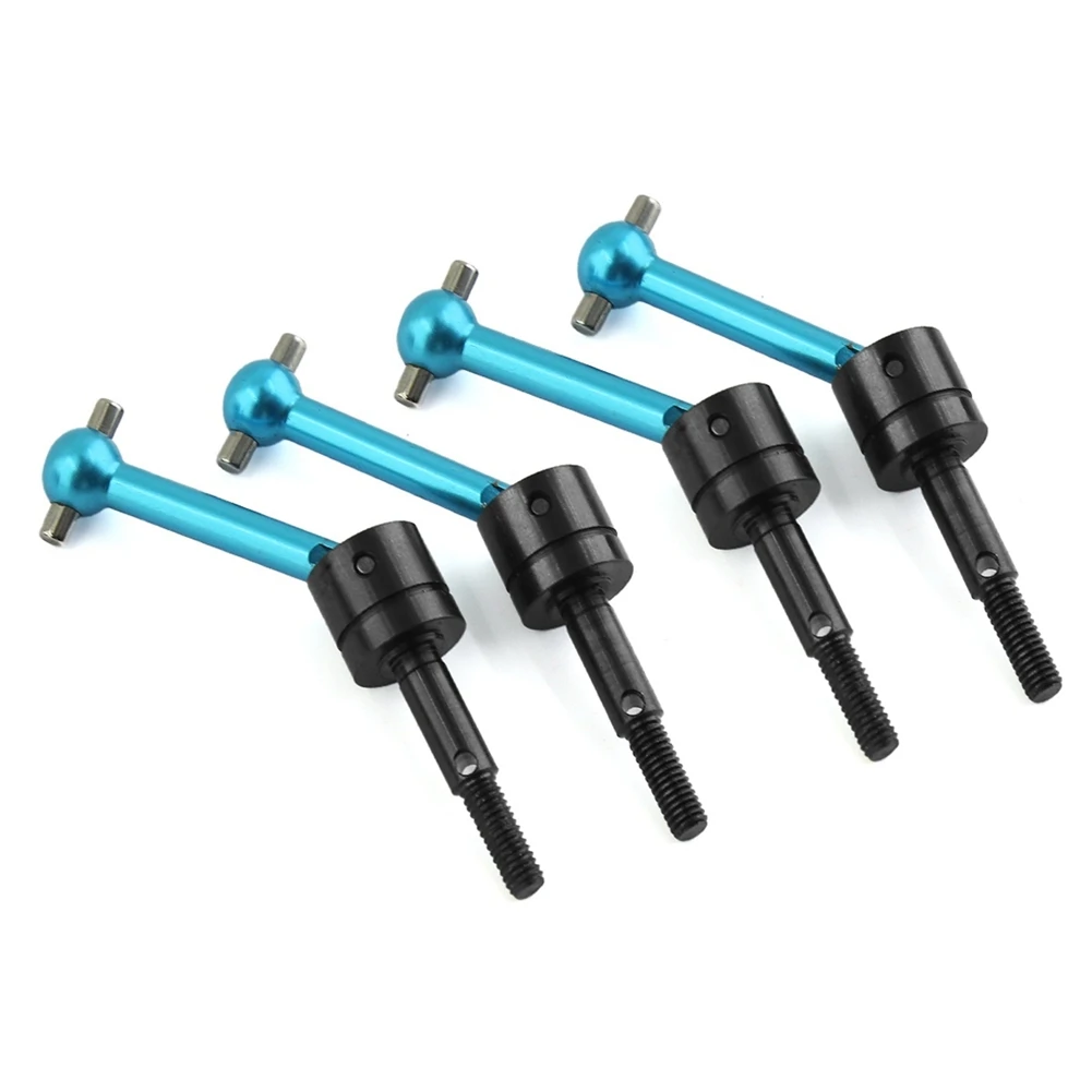 4Pcs Metal Universal Drive Shaft Driveshaft CVD 53792 for Tamiya TT01 TT02 TT01D TT01E TA04 1/10 RC Car Parts,Blue