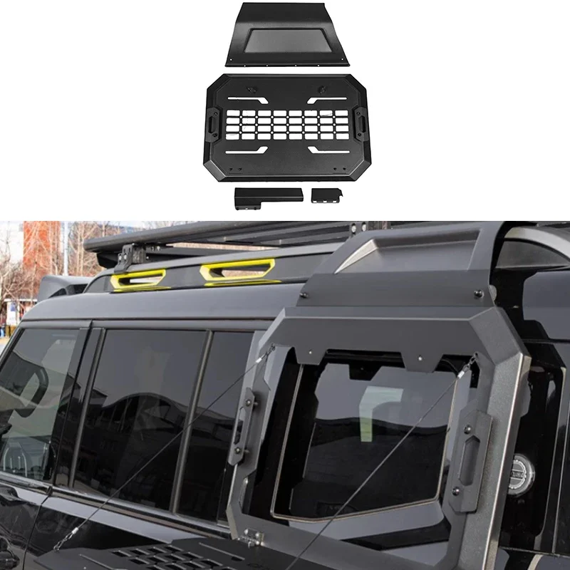 

Fit for Jetour Traveler T2 2023-2024 Car Side Window Mecha Net Engineer Shovel Mask Car Exterior Accessories Easy Installation