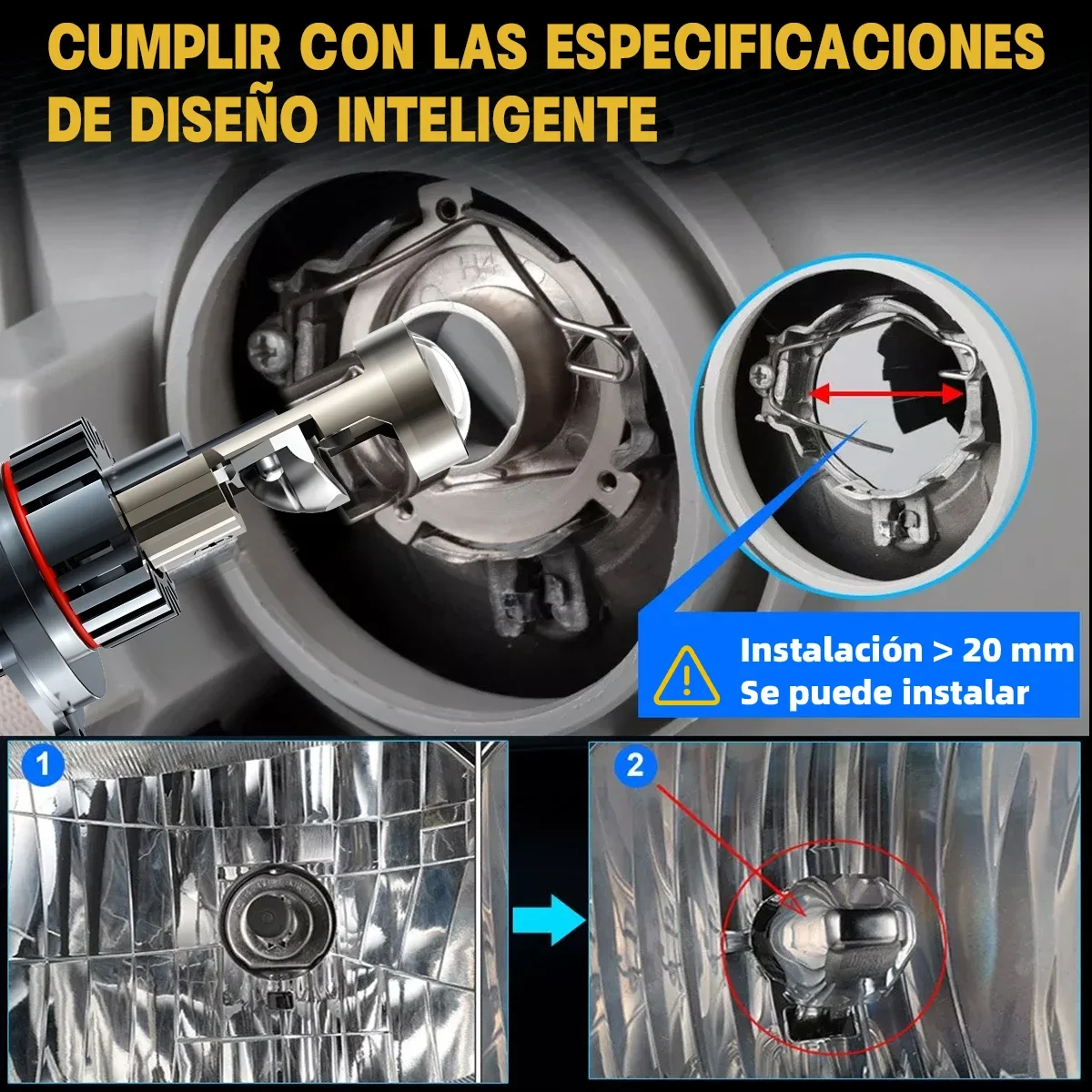 เลนส์ไฟหน้ารถมินิ H7 H4 H11 9005 9006 HB3 HB4 โคมไฟโปรเจคเตอร์หลอดไฟ LED CANbus 130W 12V Hi/LOW Beam Auto รถจักรยานยนต์ไฟหน้า
