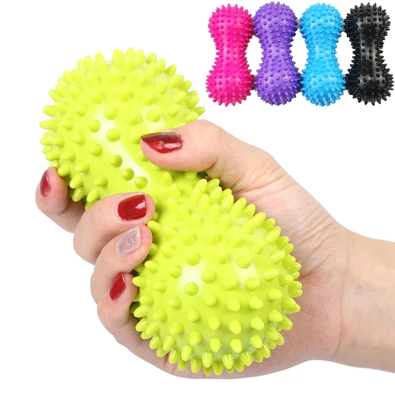 Foot Massage Roller Peanut Double Lacrosse Spiky Ball Myofascial Balls for Plantar Fasciitis Mobility Back Foot Arch Pain Relief