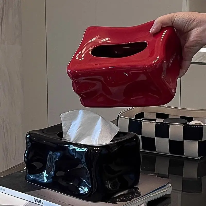 

Ins Luxury Creative Ceramic Tissue Box Holder for Living Room Home Desktop Decor