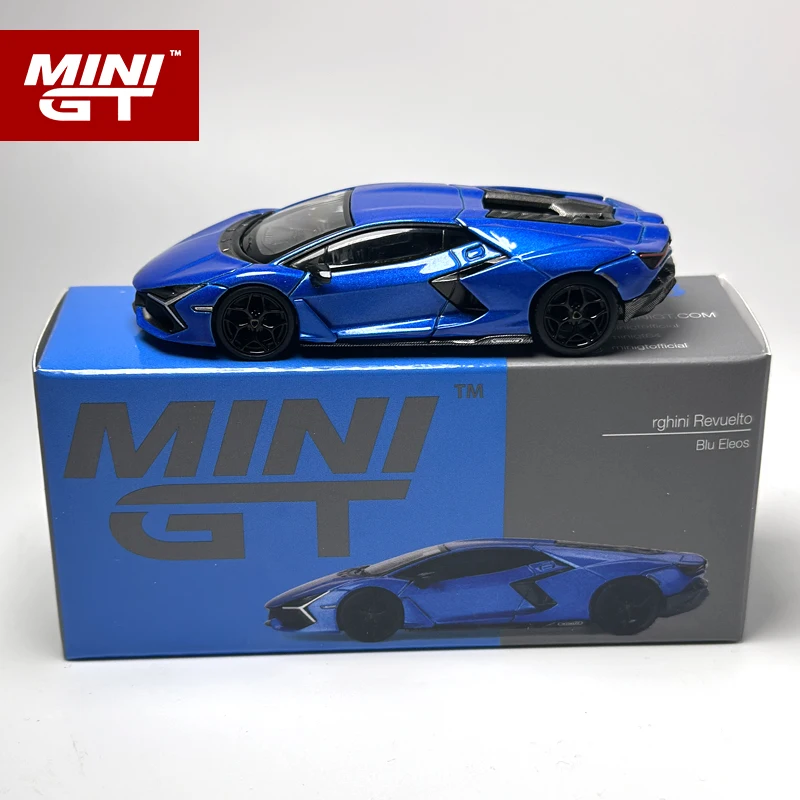 MINIGT 1:64 Revuelto Blue Eleos alloy car model 748