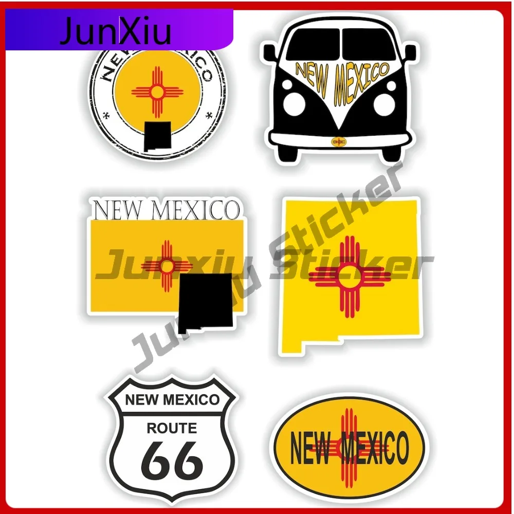 

Наклейка из винила для мотоцикла с забавным дизайном «Нью-Мексико», устойчивая к УФ-излучению, декоративная, не выцветающая, эмблема, для мотоциклов и лодок, в американском стиле
