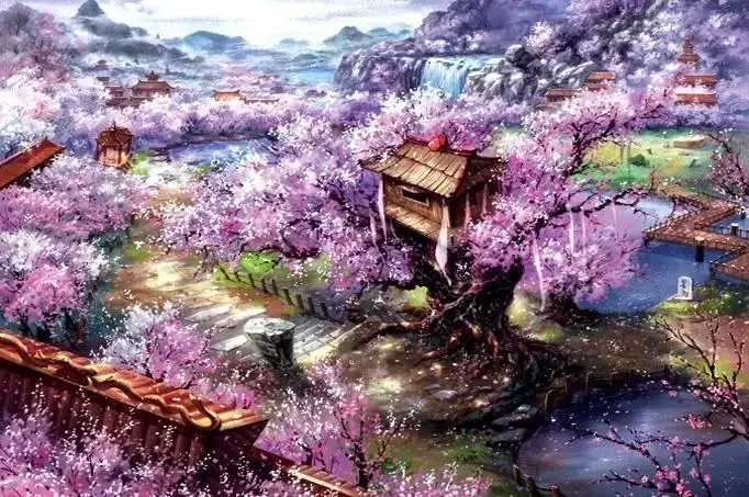 150PCS Mini Test Tube Jigsaw Puzzle Cherry Blossom Villa  for Adult Decompression Toys Game Family Educational Toys