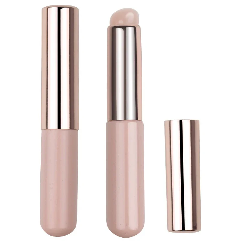 Q – pinceau à lèvres en Silicone souple, avec couvercle, correcteur coudé, brosse de maquillage, tête ronde comme le bout des doigts, pas de casse
