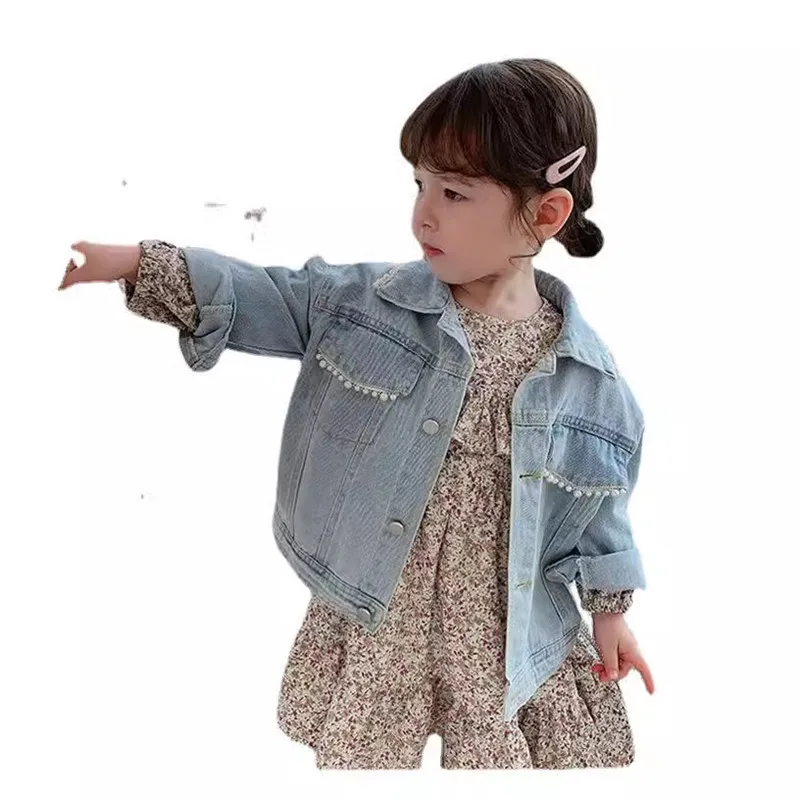 Fashion Denim Jacket Girls Coat Spring Autumn Children Outerwear Kids Casual Jackets