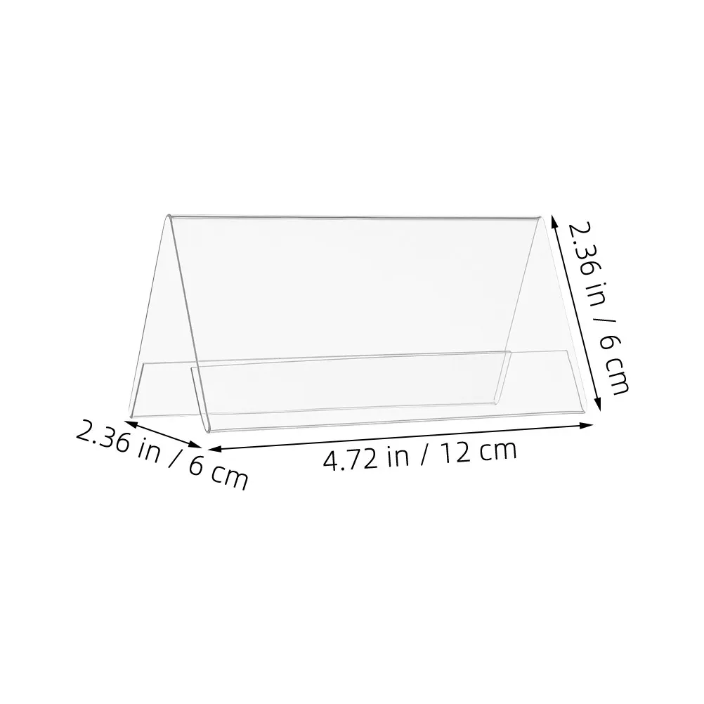 8Pcs Conference Name Plate Acrylic Display Stand Clear Tent Desk Sign Holder for Office Meeting Table Number Holder Guest