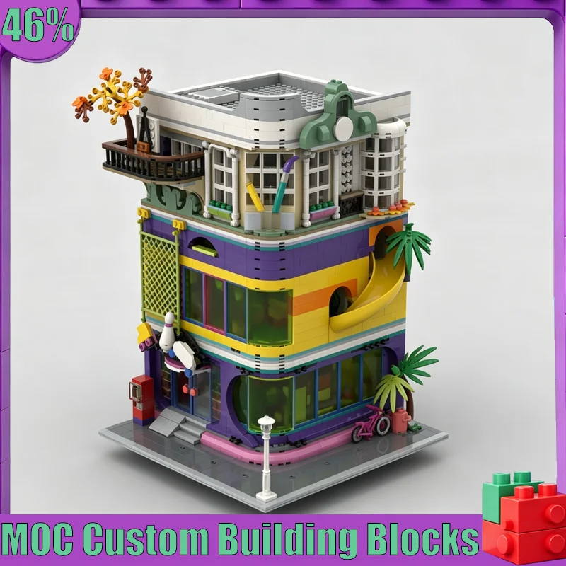 2339PCS Colorful Tower MOC Custom Puzzle DIY Assembly Educational Creative Building Blocks Toy Collection Display Popular Gift