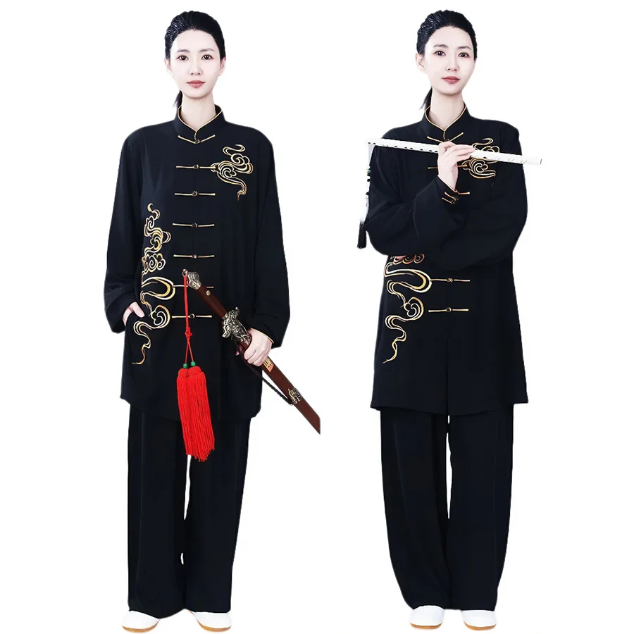 New Arrival Fashion Men Women Chinese Style Tai Chi Clothing Embroidery Kung Fu Suits Spring Autumn Martial Arts Costume Sets