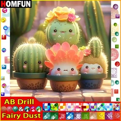 HOMFUN Fairy Dust AB Diamond Painting Full Square/Round Diamond 