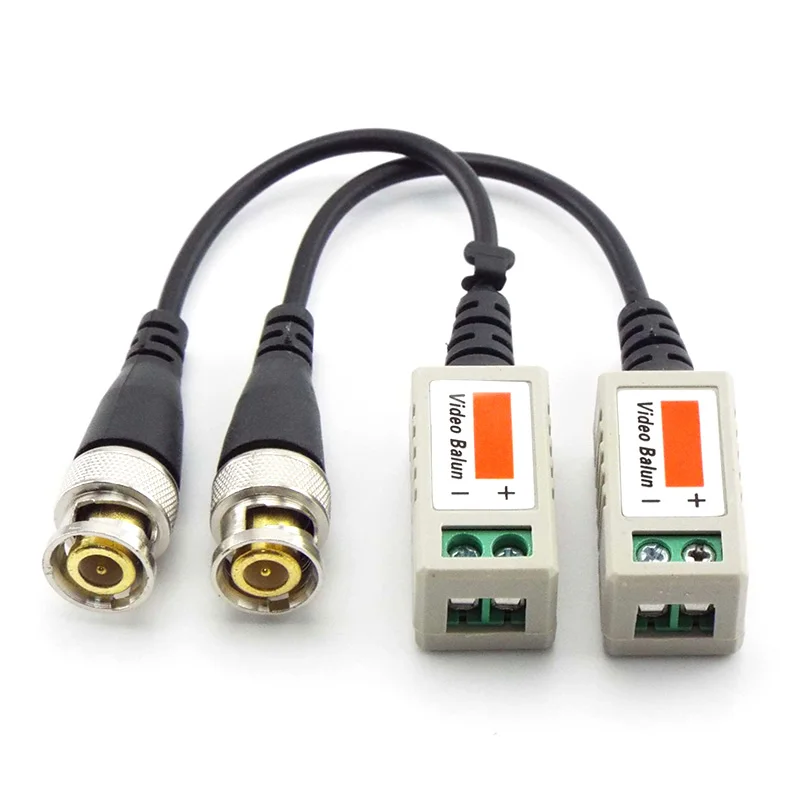 Imagem -02 - Twisted Bnc Cctv Video Balun Utp Balun Cat5 Transceptores Passivos Cabo para Acessórios de Câmera Cctv W28 10 Pares