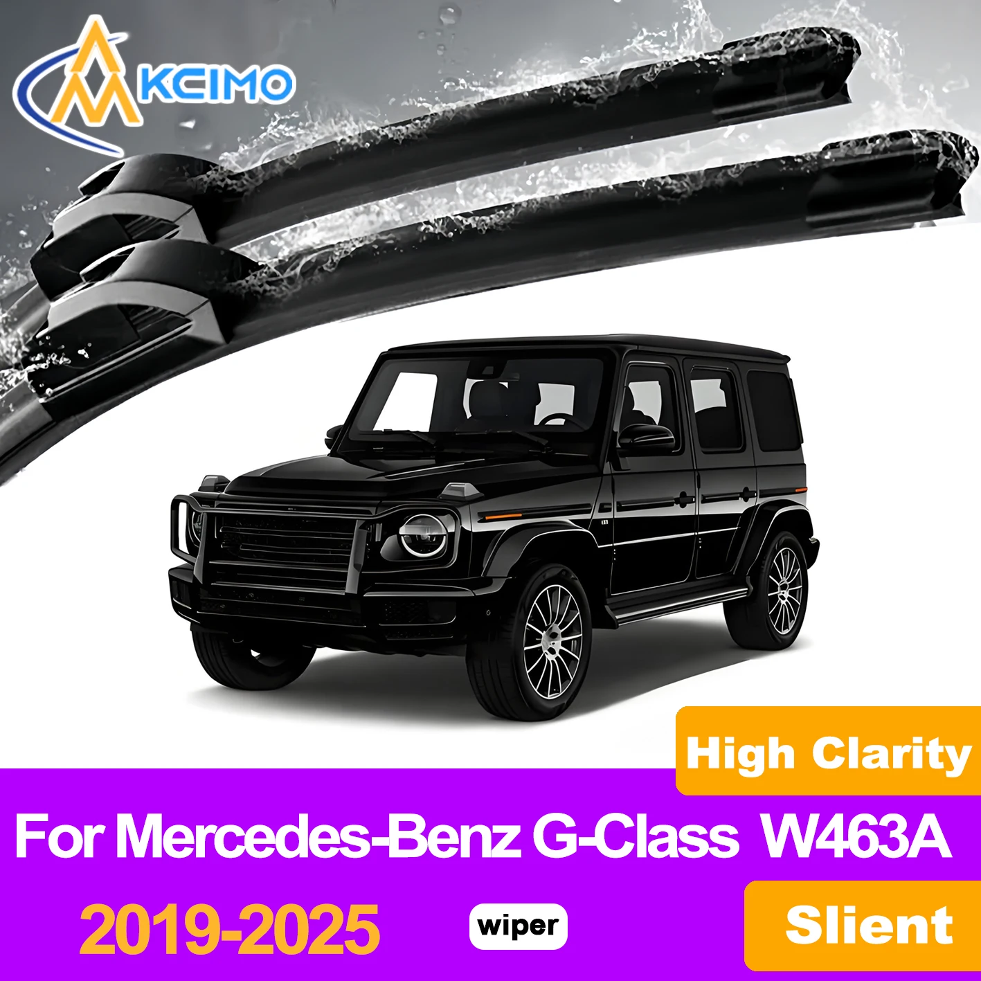 

KCIMO 2PCS Front Windshield Wiper Blades For Mercedes-Benz G-Class W463A 2019–2025, High Vehicle Compatibility