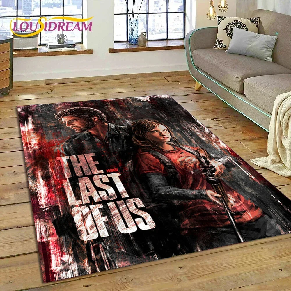 Alfombra 3D The Last of Us con Diseño de Joel y Pedro, para Sala de Estar, Dormitorio, Decoración del Hogar, Antideslizante, para Sofá, Regalos