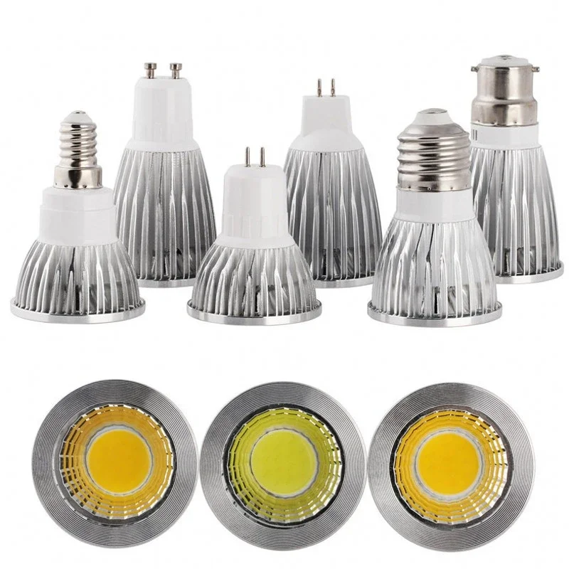 COB led spotlight 9W 12W 15W led lamp GU10/GU5.3/E27/E14 110V 220V MR16 12V Cob led bulb warm white cold white bulb led light