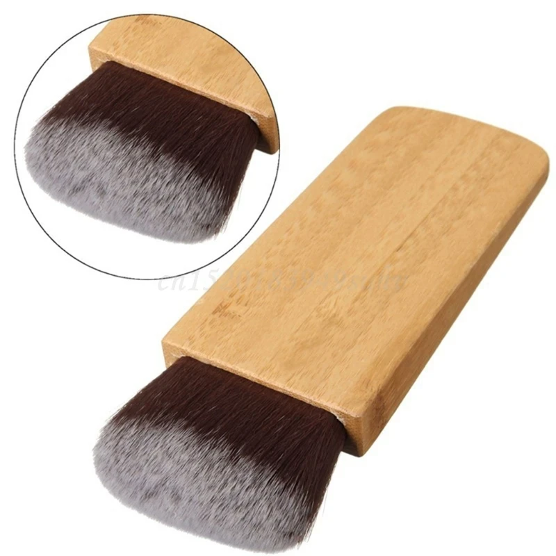 Bamboo Handle Cleaning Brush Soft Brush Cleaner Dust Remover for Vinyl LP Player Accessories