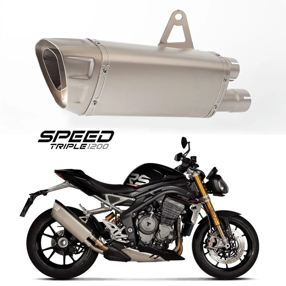 Motorcycle exhaust muffler For Triumph Speed Triple 1200 RS /RR  2021 2022 2023 2024  SPEED TRIPLE 1200RR exhaust 1200rs muffler