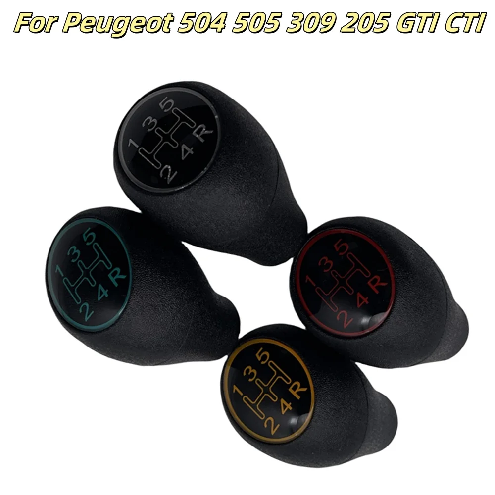 New 5 Speed Gear Shift Knob Lever Shifter Handle Stick Manual Plastic Fit For Peugeot 504 505 309 205 GTI CTI Car Accessories