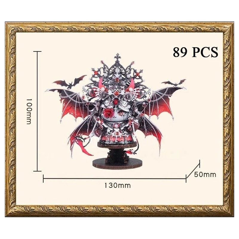 Diy 3d metal quebra-cabeça sagrado alado anjo modelo em miniatura kits montagem rainha quebra-cabeça artesanal artesanato amigos presentes de aniversário