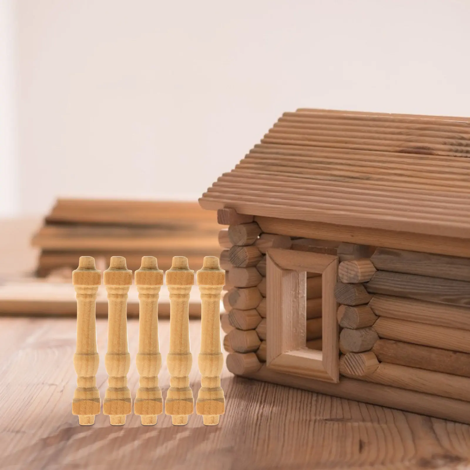 

12Pcs Mini House Wooden Railings Detailed Handmade Miniature Furniture Adornments Mini Adornment Miniature Furniture