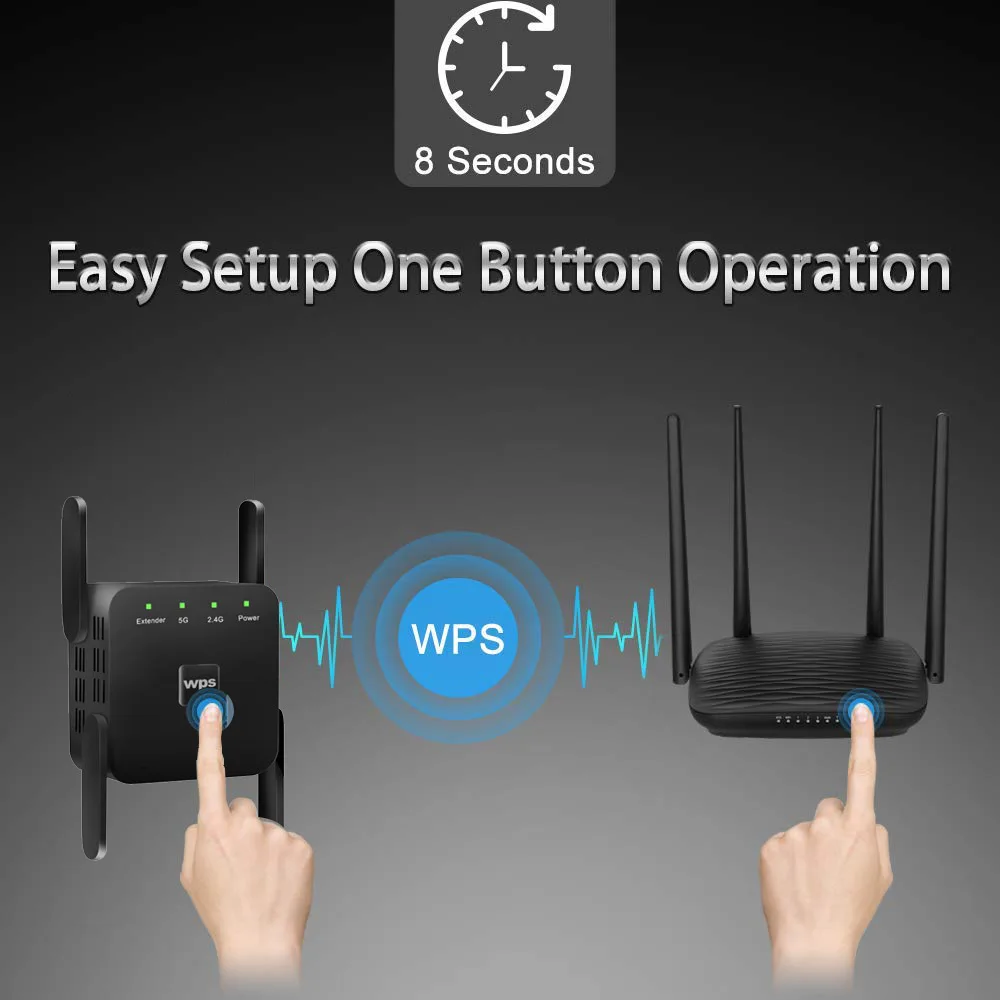 300Mbps Wireless WiFi Repeater 2.4G WiFi Range Extender Dual Antennas Signal Amplifier Booster with RJ45 Port Easy Setup