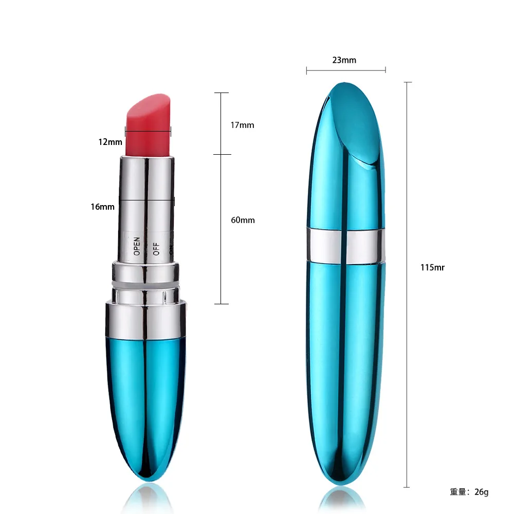 2pcs Random Color Clitoris Sex Toys for Girls Battery Vibrator Vibrating Massager Lipstick Mini Bullet Diamond Vibrator Women view 3