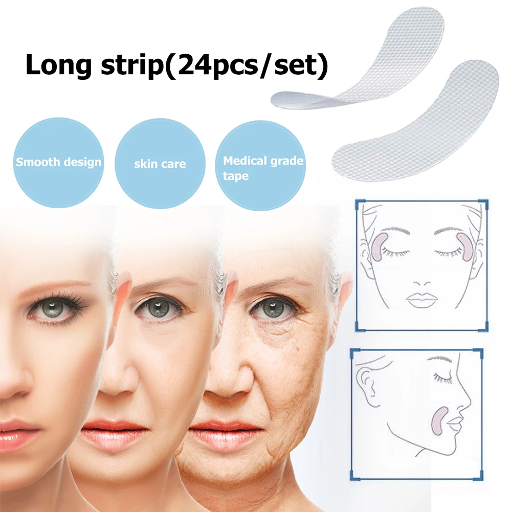 12-81pcs Thin Face Stickers EVA Anti-Wrinkle Anti-Aging Sagging Patches Forehead Lines Neck Chin Lifting Tapes V Shaper