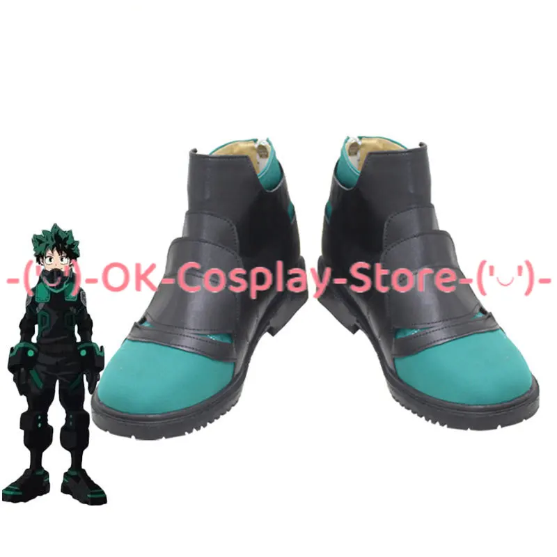 

Midoriya Izuku Cosplay Shoes Anime Deku Cosplay Prop PU Leather Shoes Halloween Carnival Boots Custom Made