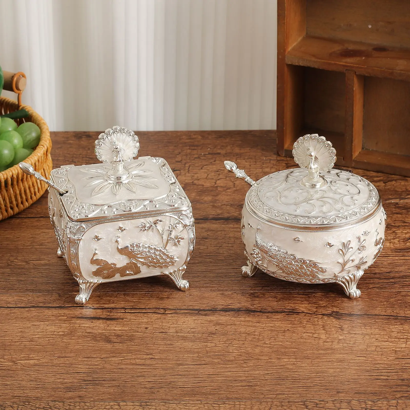 Peacock seasoning jar European sugar sugar cup creative sugar cup seasoning bottle seasoning jar restaurant kitchen