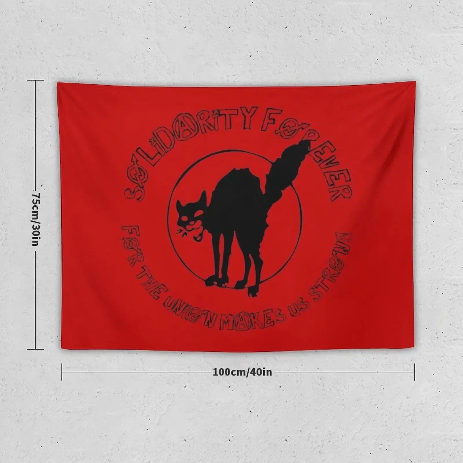 Solidarity Forever - IWW Sabo-Tabby Tapestry Decor For Room Wall Tapestries Bedrooms Decorations Tapestry