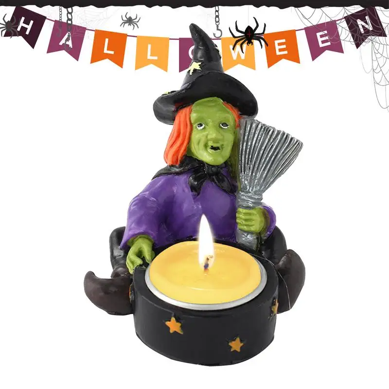 Cute Car Interior Decoration Halloween Candle Holder Reusable Horror Auto Center Console Decoration Ornaments For Car Accessorie