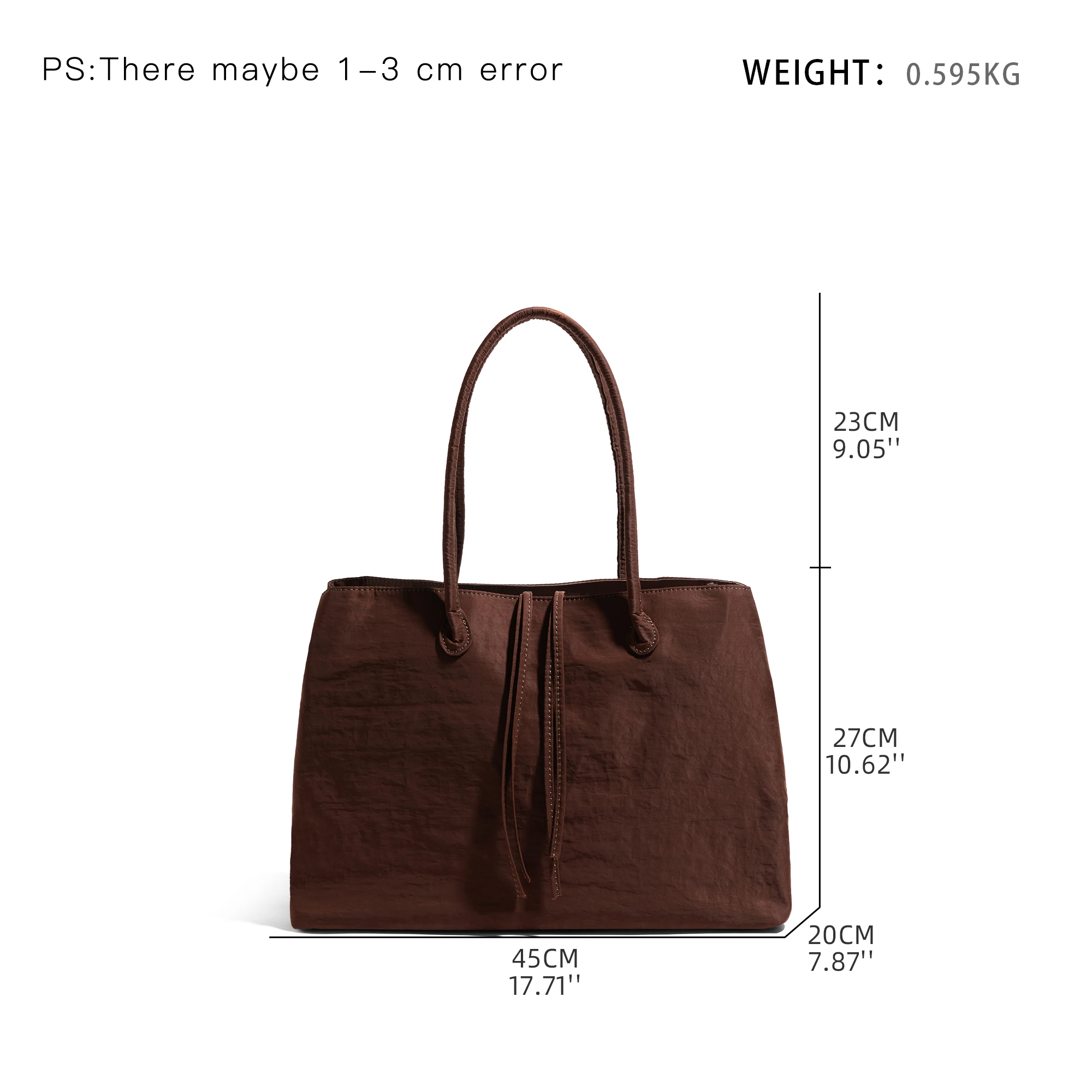 CKKUI Vintage Solid Lightweight Water-resistant High Quality PU Leather Tote Bag,Casual Commute Daily Women's Shoulder Handbag