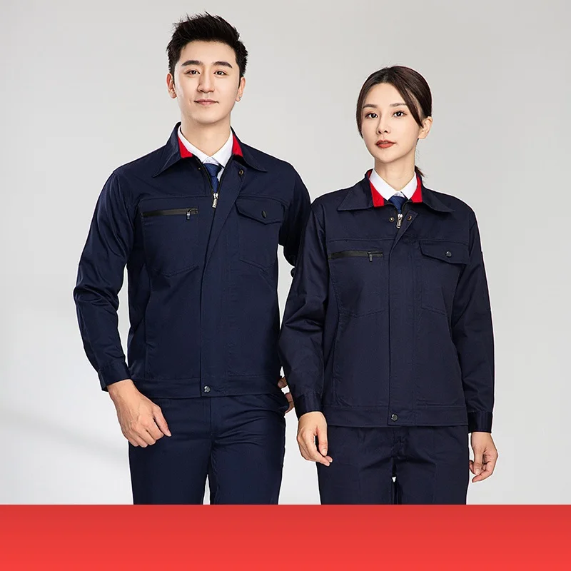 

Autumn Thick Worker Clothing Zipper Pockets Working Coveralls With Lining Durable Labor Factory Workshop Worker Uniform Big Size