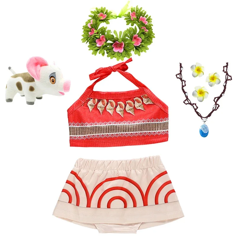 

Cosplay Summer Beach Baby Girl Clothes Fairy Toddler Girls Cosplay Princess Moana Swimsuit Cute Infant Dress Gown Holida Cosplay