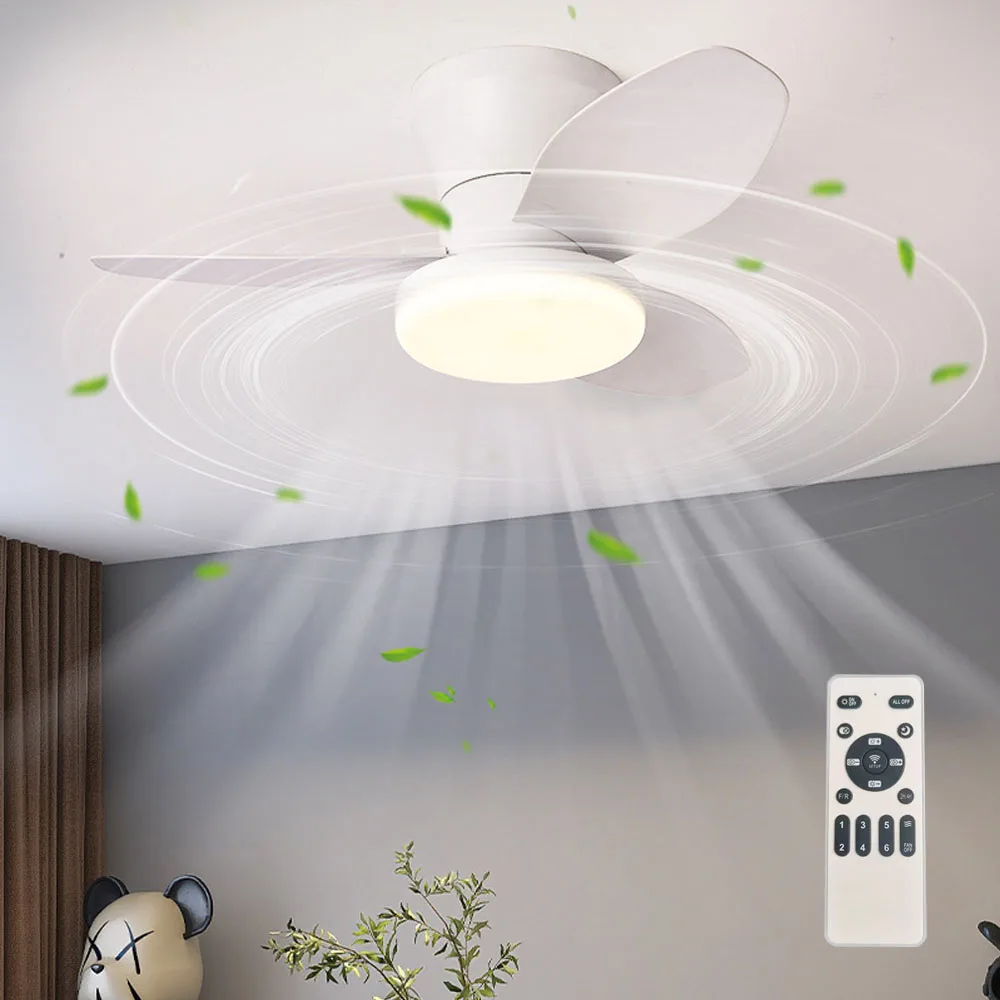 

Ceiling Fans with Lights and Remote, Low Profile Ceiling Fan Light, LED Dimmable, Noiseless, Reversible Ceiling Fan for Indoor