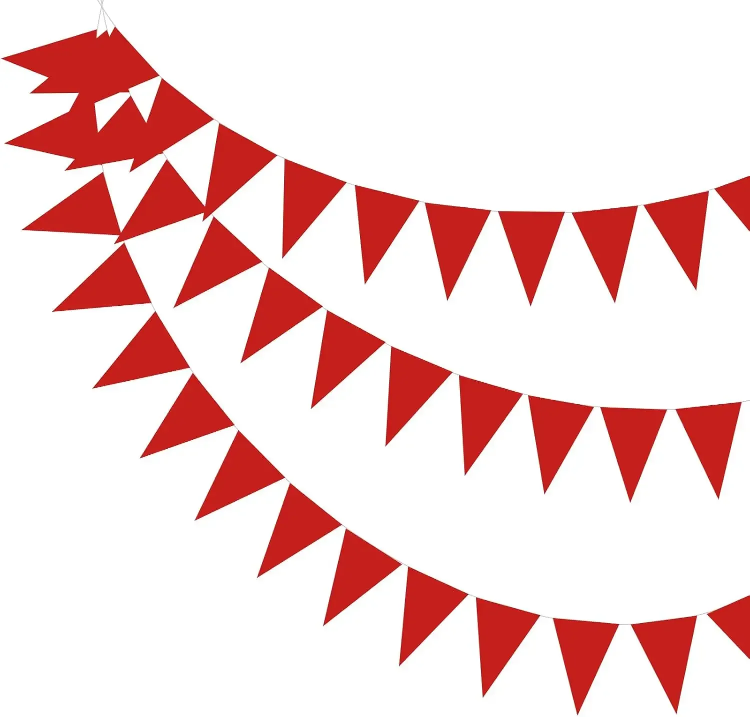 10m witte driehoek plastic wimpelvlaggen bruiloft verjaardag partij decor, buiten vlaggenlijn voor kamperen, tuin, babyshower