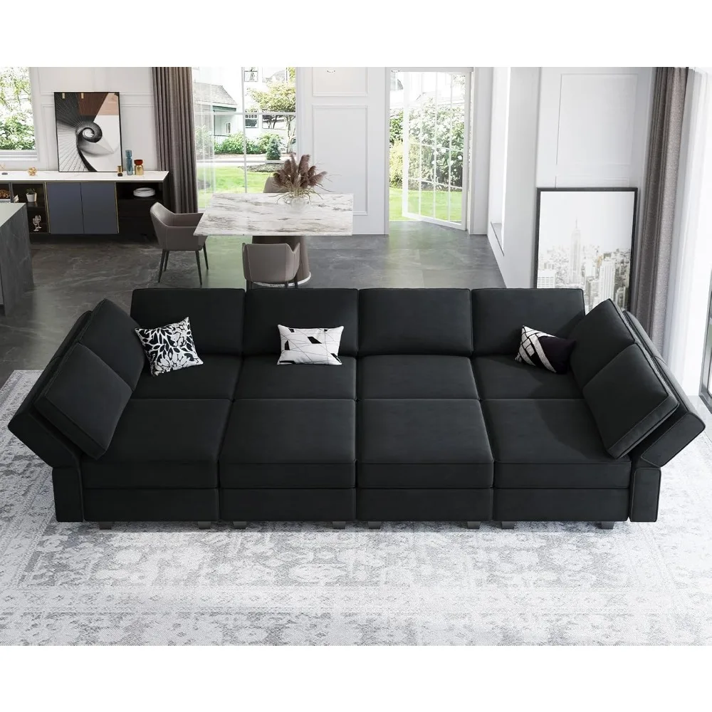 

Combination Sofa with Storage Chair, Pull-out Sofa Bed, 8 Seater, Living Room Furniture Set