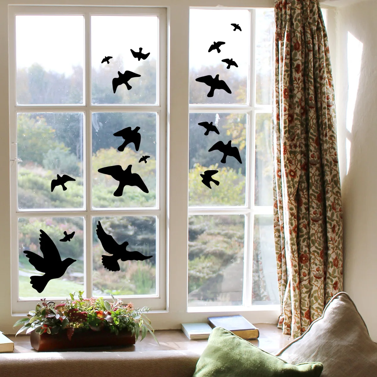 20*60cm Animal Black Bird Wall Stickers Funny Window Stickers Background Wall Home Decorative Wall Stickers Wallpaper Jd025