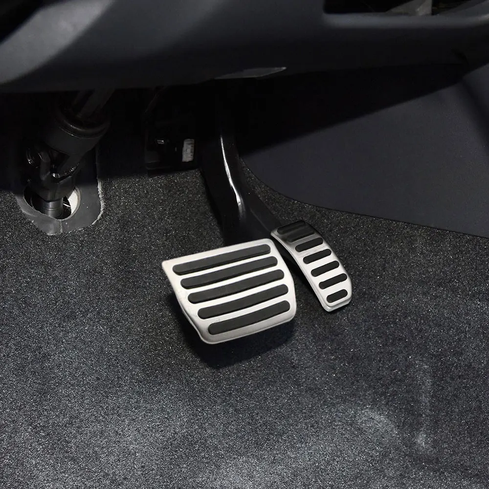 For Volvo S60 S60L V60 XC60 XC70 V70 S80 S80L Stainless Steel Foot Rest Pedal Gas & Brake Pedal Anti-slip Pad Cover AT MT