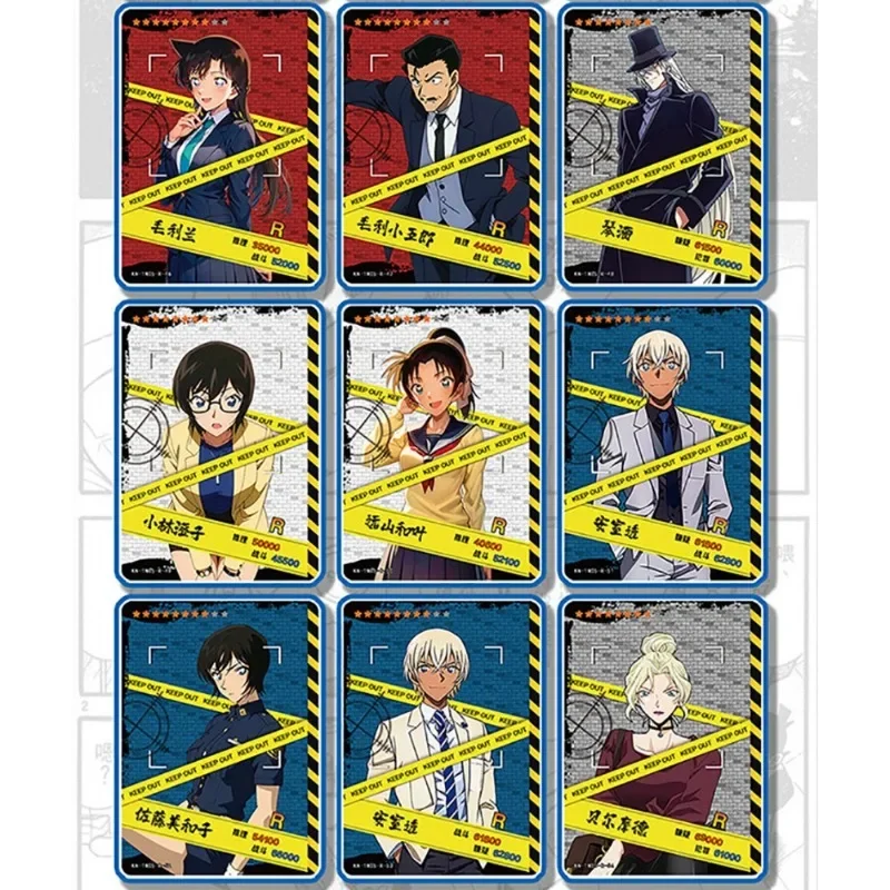 New Famous Detective Conan Card Rare Multicolor Hot Stamping PTR Black Flash SSR Card Anime Collection Card kids Toy Gift