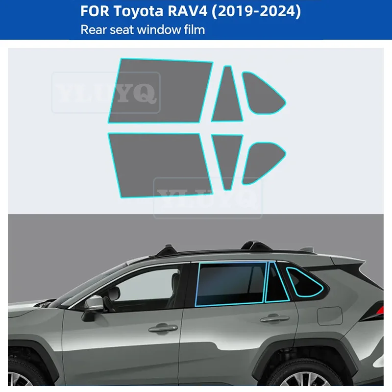 

For Toyota RAV4 RAV 4 5th 2019 2020-2024 Pre-Cut Car Window Privacy Tint Film Auto Sticker Foils ceramic solar UV Protector film