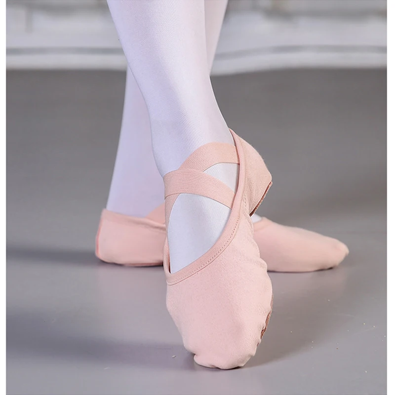 Bild 3: Kinder Mädchen Ballettschuhe Leinwand Mädchen Tanz Hausschuhe Split Sohle Gymnastik Yoga Tanzschuhe Mädchen Ballerina Schuhe